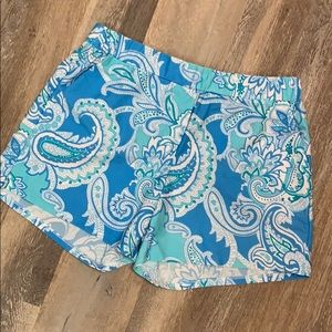 Jude Connally paisley stretch shorts!
